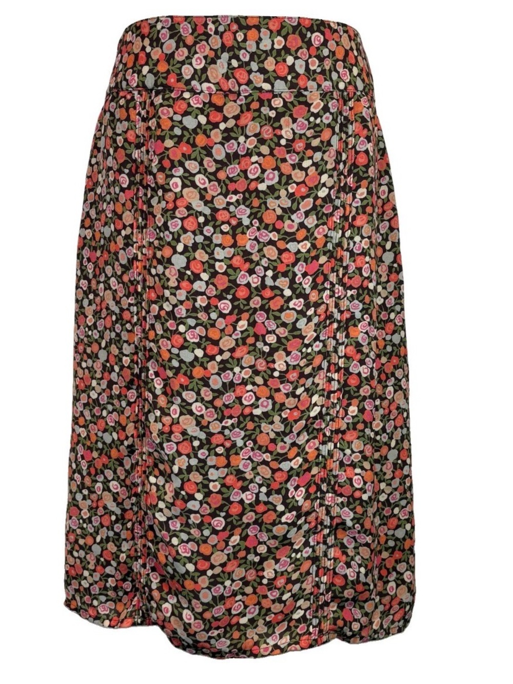 Vintage Gap Boho Floral Mid Rise Skirt Knee Length 4 Office Y2K Cottage Casual